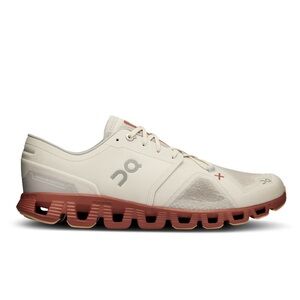 On Running Cream and Brown Athletic Shoes